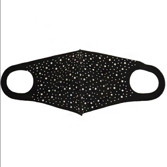 Rhinestone Studded Face Mask, Bling Face Mask - Picture 4 of 4
